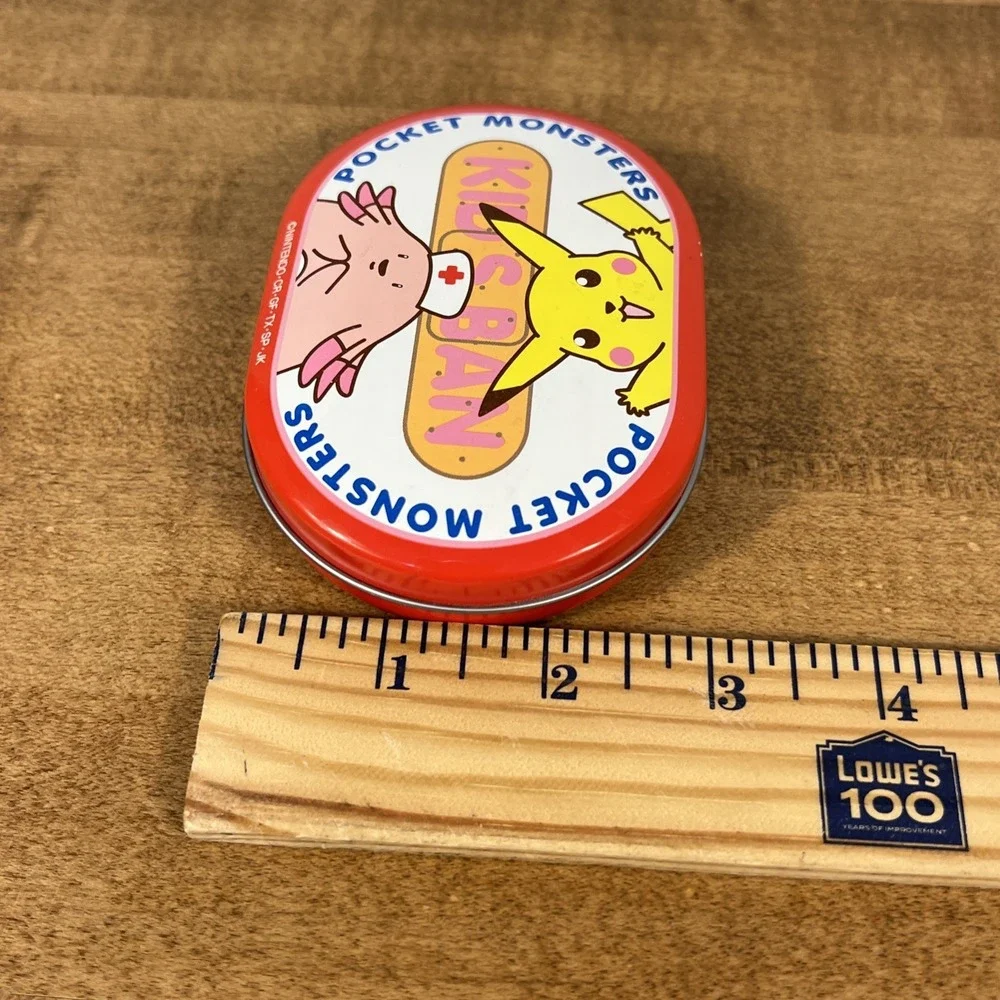 Pokemon Pocket Monsters Rare Tomy 1997 Kids Ban‎ Bandaid Bandage Tin Holder